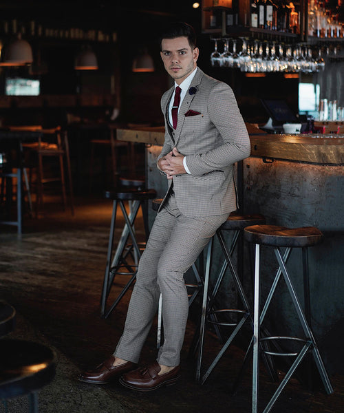 Houndstooth Tan Suit