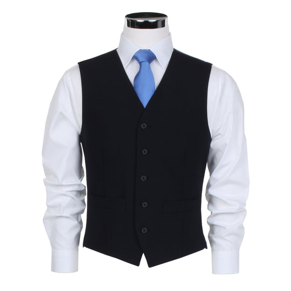 Navy plain waistcoat ss10121v5