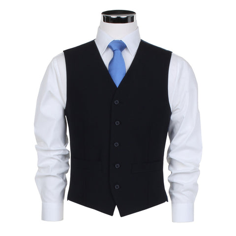 Navy plain waistcoat ss10121v5